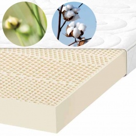 Hüsler Nest Matratze DELUXE 15cm Honey Naturlatex Auflage Baumwolle-Leinen
