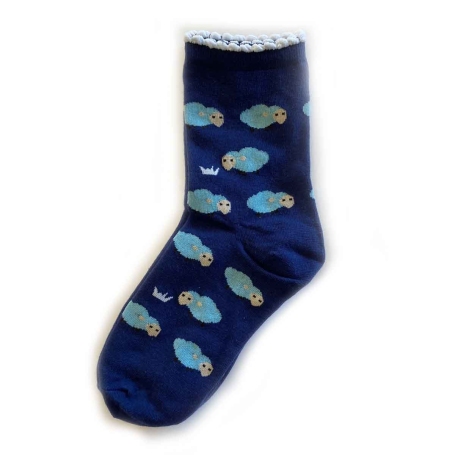 Schaf Socken dunkelblau